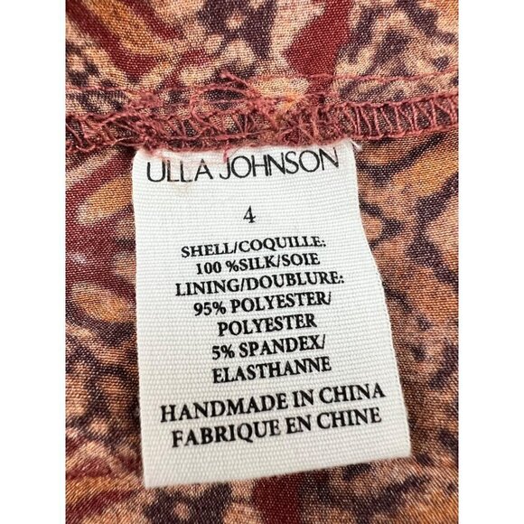 New Ulla Johnson Size 4 V-neck Mini Dress Serpentine *Defect-missing inner slip* - Picture 12 of 15